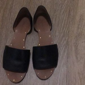 Madewell open toe Dorsay flat